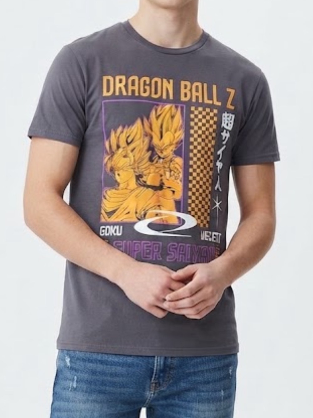 Dragon Ball Z Goku & Vegeta Men’s Super Saiyan Graphic Tee - Multicolored